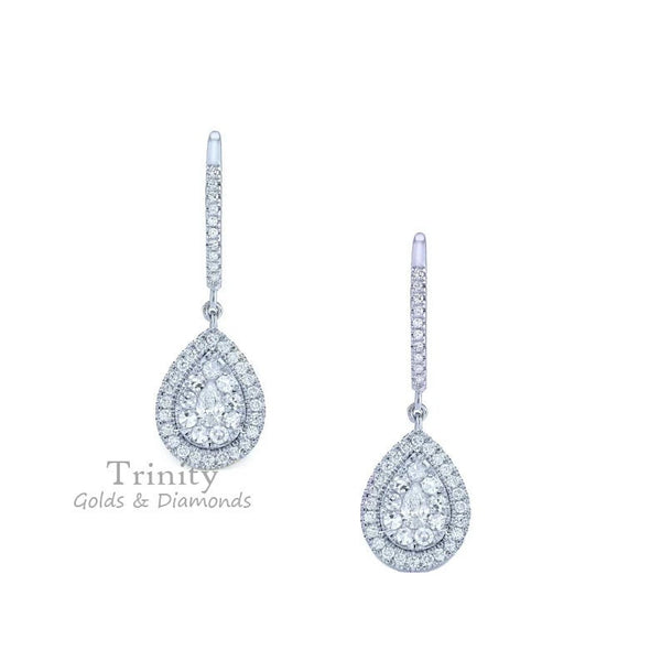 MOISSANITE EARRING, LEVER Back Earring, Screw Back Round Cut Wedding Earring, Valentine Day Earrings Gift For Wife, Sterling silver Earrings