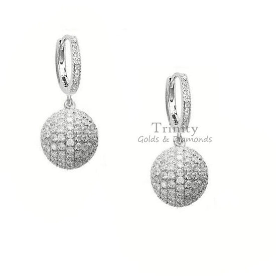 DIAMOND DISCO BALL Earrings • Gold Disco Ball Dangle Drop Earrings • Minimalist Earring, Bridesmaid Earrings •Dainty Earrings • Perfect Gift