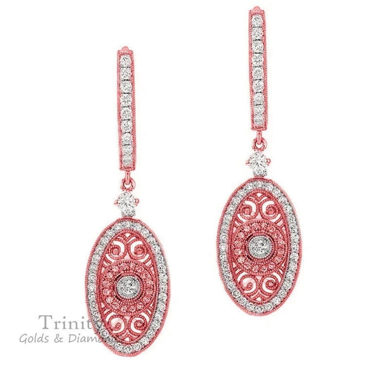 Unique Moissanite Earrings, 925 Sterling Silver Moissanite Earrings, Wedding Dangle Earrings