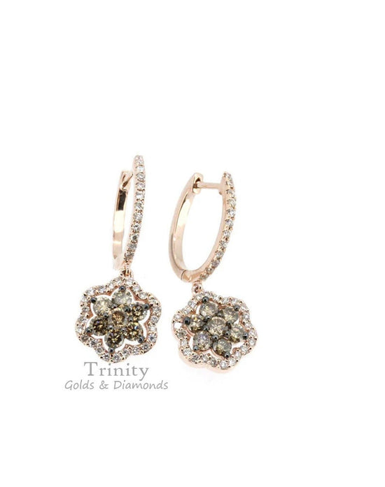 Brown Gemstone Drop & Dangle Earrings,Cluster Diamond Earrings,Diamond Dangle Earrings, Earrings Pair,Earrings Dangle , Wedding Gifts,