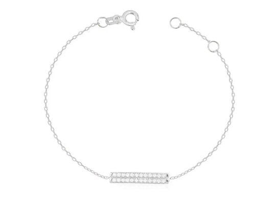 14kt Yellow Gold Plated Moissanite Diamond Two Row Charm Bracelet , Diamond Bracelet, Sterling Silver Adjustable bracelet, Everyday Bracelet