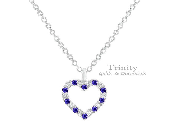 Amethyst And Moissanite Open Heart Necklace Pendant • Handmade Pendant Necklace • Valentine Pendant, Perfect Gift For Her With Chain