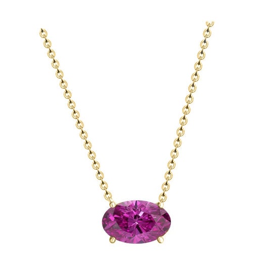 Sterling Silver Ruby Necklace, Ruby Pendant Necklace July Birthstone Necklace Gemstone Necklace, oval Ruby Necklace, Gift for Her, gifts