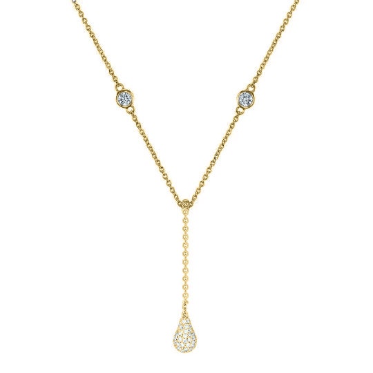 Delicate Diamond Necklace, Moissanite Necklace, 14kt gold Finish Diamond Necklace With 16,18 Inch cable Chain, Everyday necklace, Gifts