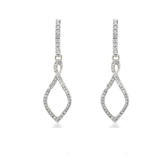 Moissanite And Diamond Earrings, Dangle & Drop Earrings, Engagement Wedding Earrings, 925 Sterling Silver, 14k White Gold Plated, Gift
