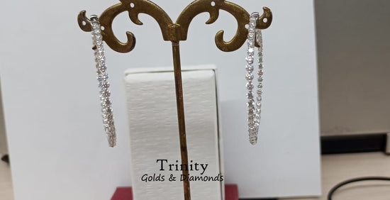 Dainty Moissanite Hoop Earrings, Sterling Silver Pave Diamond Hoops, Moissanite Hoops, Minimalist Diamond Hoop Earrings, Gift For Her
