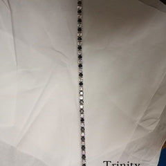 Classic Four Prong Tennis Bracelet, Black And White Tennis Bracelet, Gemstone Bracelet, Perfect Gift For women, Size-7- 12 Inches