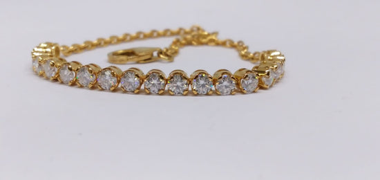 MOISSANITE BOLO BRACELET, Real Moissanite Diamond Bolo Adjustable Bracelet In Sterling silver With 14kt Gold finish/Wedding Diamond Bracelet