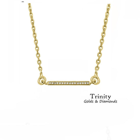 Dainty Bar Necklace/ 14k Gold Finish Bar Necklace/ Everyday Necklace/ Simple 925 Silver Necklace/ Minimal Jewelry/ Dainty Necklace For Her