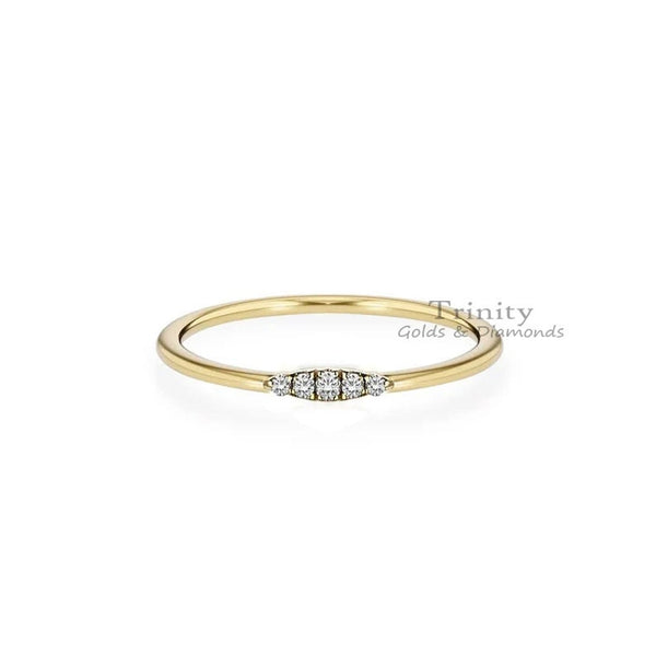 Moissanite Dainty Ring, Handmade Ring, Delicate Ring, Diamond Ring, Minimalist Ring, Stackble Ring, 14K White Gold Plated, Gifts