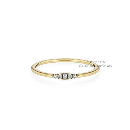 Moissanite Dainty Ring, Handmade Ring, Delicate Ring, Diamond Ring, Minimalist Ring, Stackble Ring, 14K White Gold Plated, Gifts