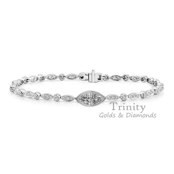 Diamond Tennis Bracelet, 925 Sterling Silver Bracelet, Tennis Bracelet, Dainty Bracelet, Diamond Bracelet, Minimalist Bracelet, Gift For Her