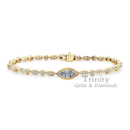 Diamond Tennis Bracelet, 925 Sterling Silver Bracelet, Tennis Bracelet, Dainty Bracelet, Diamond Bracelet, Minimalist Bracelet, Gift For Her