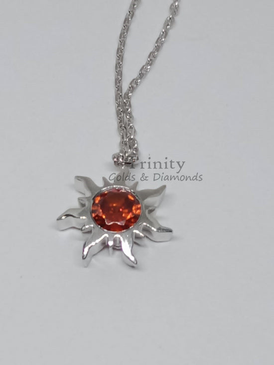 Citrine Star Shape Pendant Necklace, Sterling Silver Star Pendant Necklace, Citrine Star Necklace, Star Citrine Necklace,Mother&