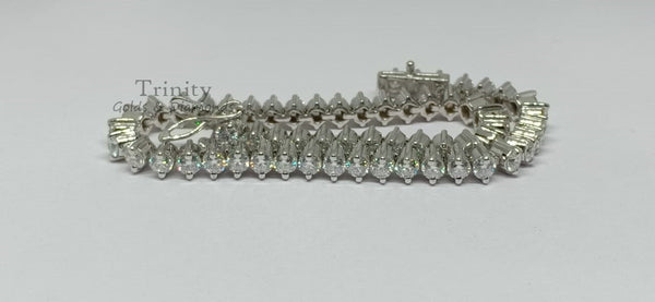3.00Ct ROUND Cut MOISSANITE Diamond Tennis, Diamond Bracelet, Women Bracelet, Gifts for Women, Mom Gift  Anniversary Gift, Mother's Day Gift