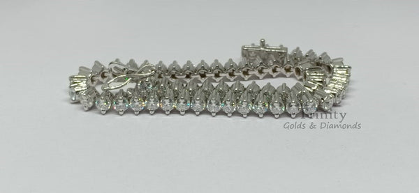 3.00Ct ROUND Cut MOISSANITE Diamond Tennis, Diamond Bracelet, Women Bracelet, Gifts for Women, Mom Gift  Anniversary Gift, Mother's Day Gift