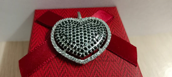 Moissanite Heart Shape Pendant Necklace, Sterling Silver Pendant, Moissanite Necklace, Heart Moissanite Necklace, Mother&