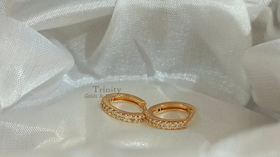 Delicate Real Moissanite Huggie Earrings/925 Sterling Silver Hoop Earring/Diamond Jewelry/Minimalist Earring/Love Gift For Special Person