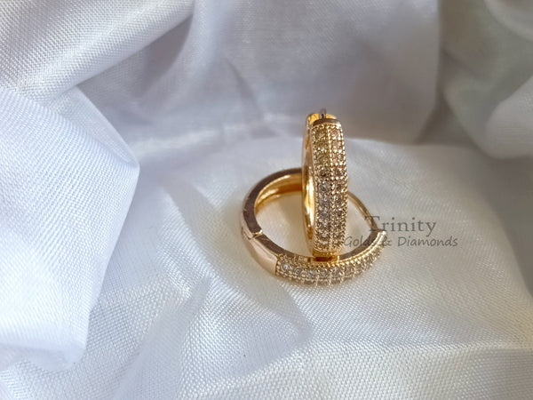 Moissanite Minimalist Hoop Earrings, Antique Diamond Silver hoop, Diamond Hoop Earrings, 1.00 Ct Round Cut Diamond Hoop, Huggie Earrings