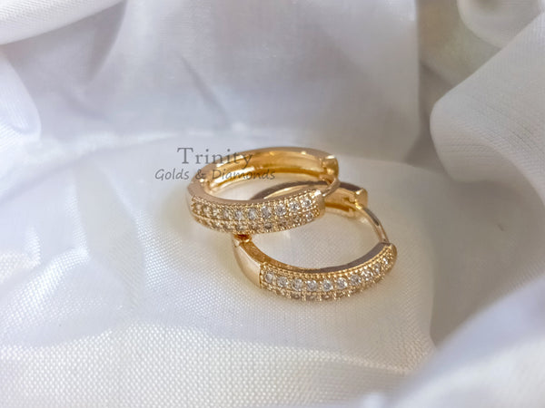 Moissanite Minimalist Hoop Earrings, Antique Diamond Silver hoop, Diamond Hoop Earrings, 1.00 Ct Round Cut Diamond Hoop, Huggie Earrings