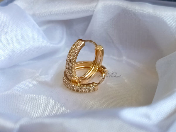 Moissanite Minimalist Hoop Earrings, Antique Diamond Silver hoop, Diamond Hoop Earrings, 1.00 Ct Round Cut Diamond Hoop, Huggie Earrings