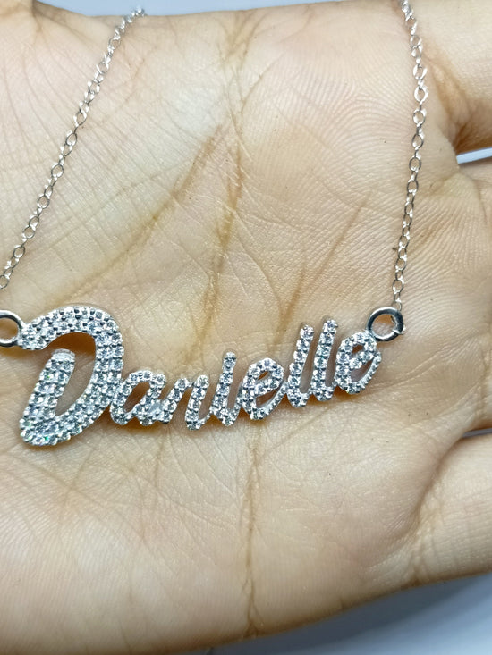 Moissanite Name Pendant • Custom Initial Letter Pendant • Personalized Diamond Name Necklace