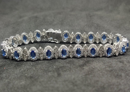 Gemstone Tennis Bracelet, Moissanite Bracelet, Alternate Diamond Bracelet, Multistone Bracelets, Tennis Bracelet, Classic Bracelet for Women