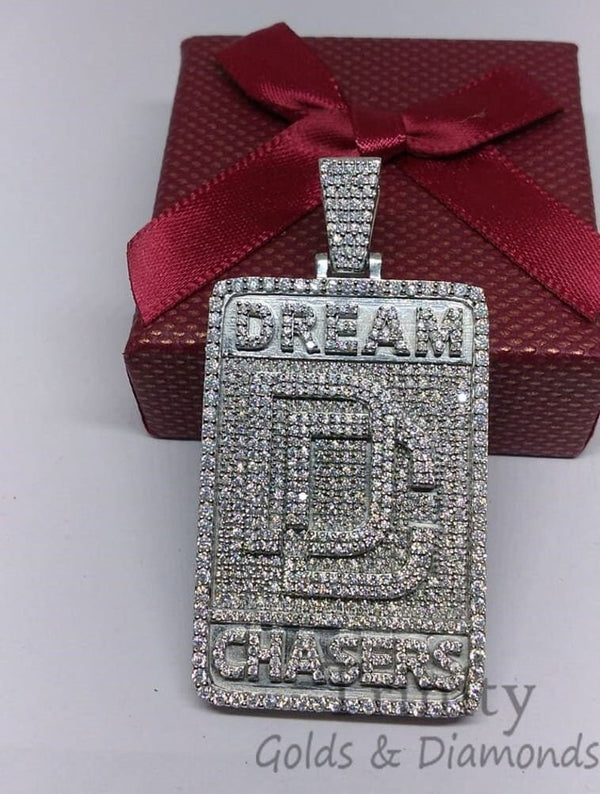DC Pendant • Dream Chaser Hip Hop Moissanite Diamond Pendant • Perfect Gift For Dream Lover • Gift for Him • Custom Hip Hop Pendant • GIFT