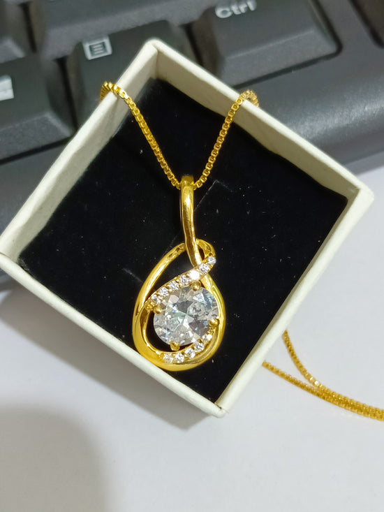 Sterling Silver Solitaire Pendant Necklace, 1ct Oval Cut Diamond CZ Bridesmaid Necklace, Bridesmaid Gift, Gift For Her, CZ Diamond Necklace