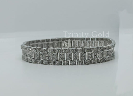 MENS MOISSANITE DIAMOND Bracelet For Him •  Men&