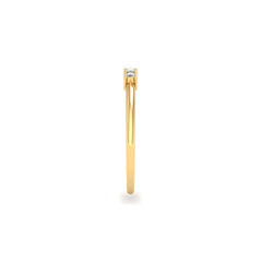 0.15CT Dainty Five Stone Diamond Ring • 14K Yellow Gold Plated Minimalist Promise Ring • Handmade Gift