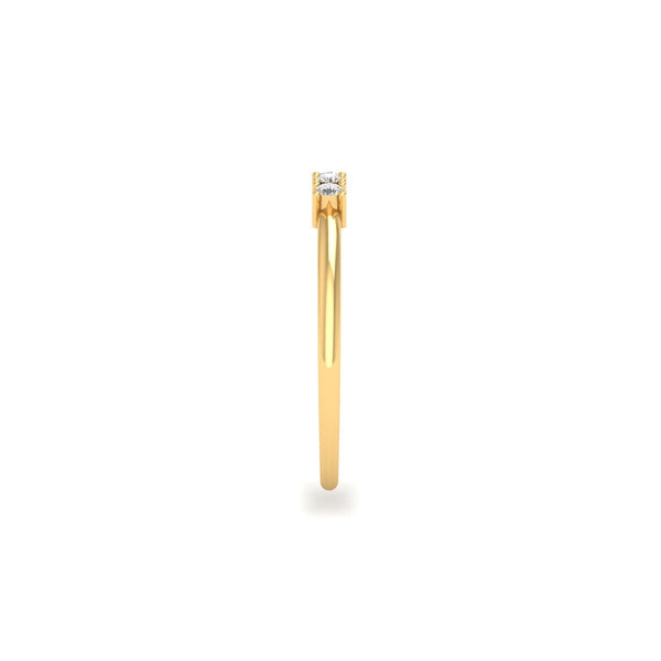 0.15CT Dainty Five Stone Diamond Ring • 14K Yellow Gold Plated Minimalist Promise Ring • Handmade Gift