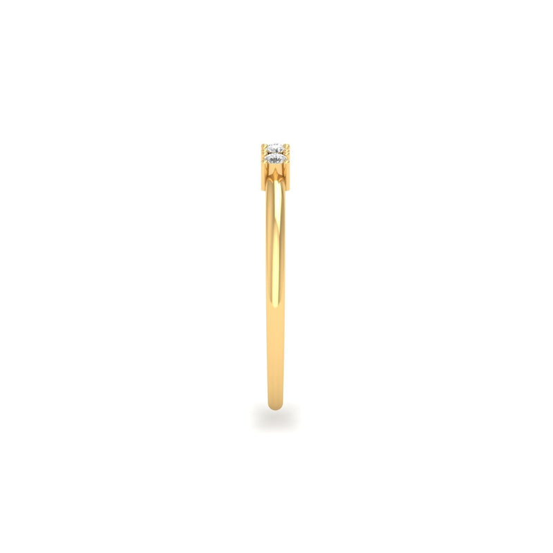 0.15CT Dainty Five Stone Diamond Ring • 14K Yellow Gold Plated Minimalist Promise Ring • Handmade Gift