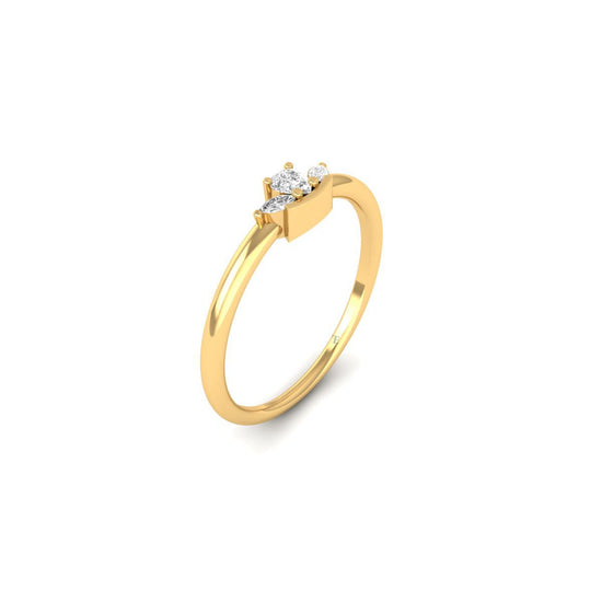 Pear Cut Diamond Ring • Three-Stone Marquise Anniversary Ring • 0.19CT Handmade Diamond Ring • Perfect Gift for Mother’s Day