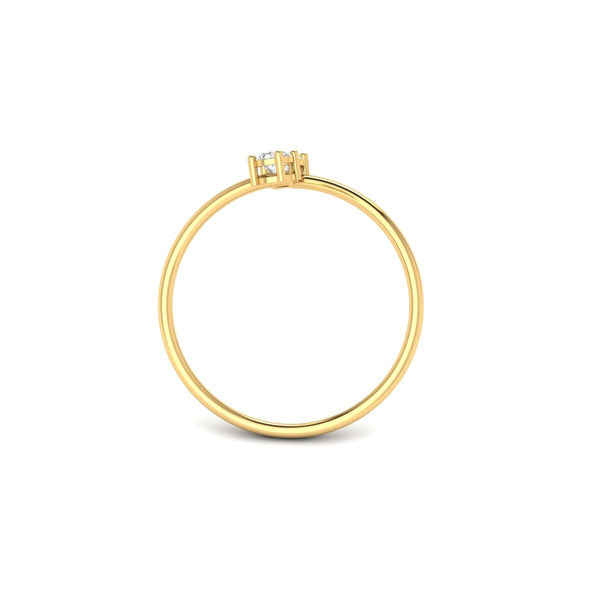 0.75CT Bypass Diamond Ring/ Promise Ring/ Engagement Ring/ 14k Yellow Gold Plated/ Anniversay Gift/ Silver Ring/ Hadmade Ring/ Gift For Mom