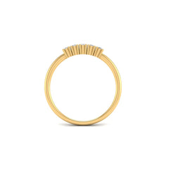 0.15CT Dainty Five Stone Diamond Ring • 14K Yellow Gold Plated Minimalist Promise Ring • Handmade Gift