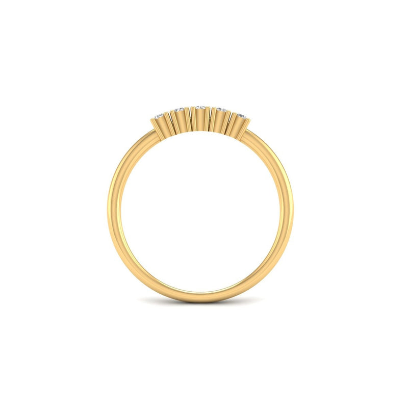 0.15CT Dainty Five Stone Diamond Ring • 14K Yellow Gold Plated Minimalist Promise Ring • Handmade Gift