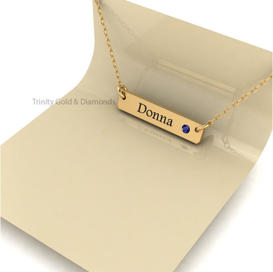 Name Necklace • Birthstone Name Necklace • 925 Sterling Silver Name Necklace • Custom Name Necklace, Personalized Gifts, Minimalist Necklace