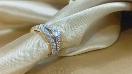 Bridal Set • Engagement Ring and Wedding Band for Women • Wedding Set • Anniversary Gift for • Moissanite Bridal Set • Vintage Birdal Set