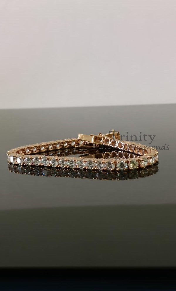 Tennis Bracelet For Women • Lab Grown Diamond Bracelet for Women • Link Bracelet • Moissanite Diamond Bracelet Gift for Women • Size-6-12In