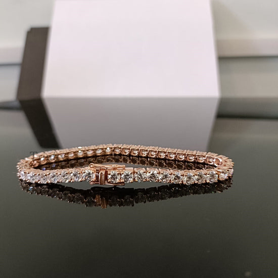 Tennis Bracelet For Women • Moissanite Diamond Bracelet for Women • Link Bracelet • Moissanite Diamond Bracelet Gift for Women • Size-6-12In