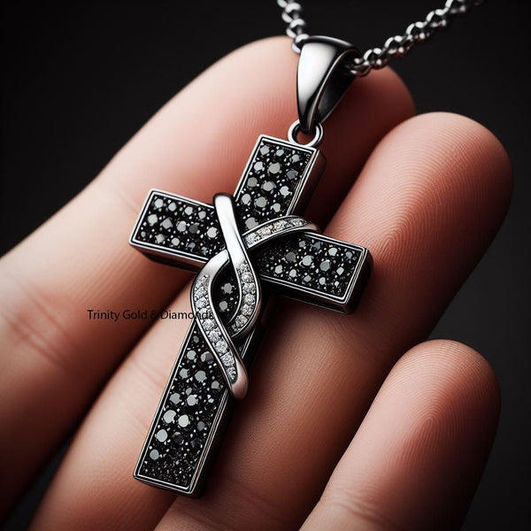 Big Cross Pendant for Men • Extra Large Sterling Silver Cross Pendant • Perfect Christmas Gift • Statement Jewelry • Infinity Cross