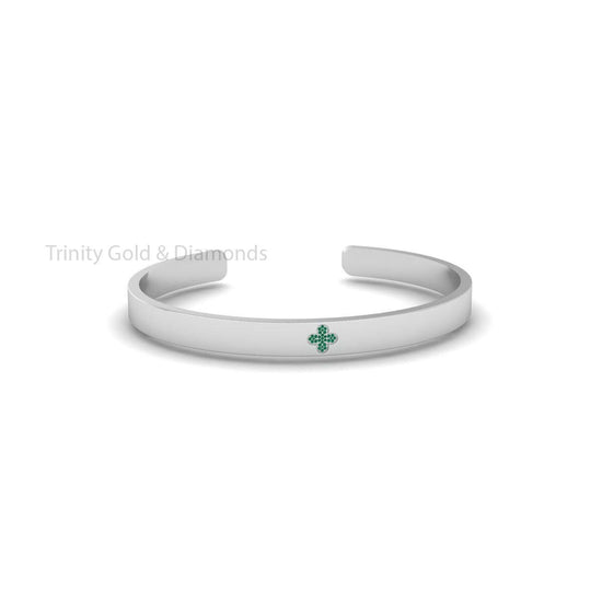 Clover Shape Bangle • Open Bangle for Men and Women • Gold Bangle • Cuff Bangle • Perfect Gift •