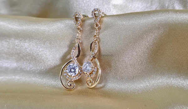 Dangle Earrings For women • Lab Grown Diamond Earrings • Solitaire Earrings • Chandelier • Anniversary Gift for Women • 30mm Long Earrings