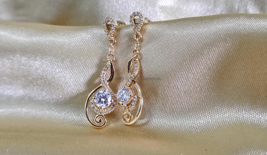 Dangle Earrings For women • Lab Grown Diamond Earrings • Solitaire Earrings • Chandelier • Anniversary Gift for Women • 30mm Long Earrings