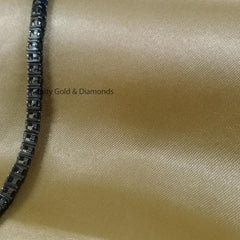 Tennis Bracelet For Women • Black Diamond Silver Tennis Bracelet • Diamond Tennis Bracelet • Anniversary Gift • Size-7