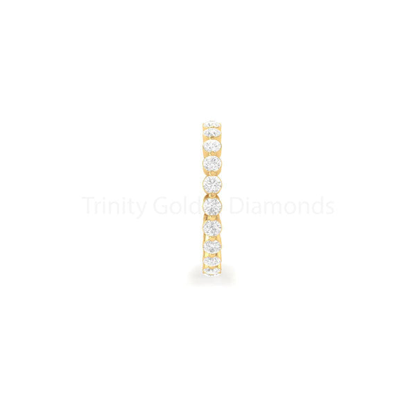 Lab Grown Diamond Eternity Ring for Women • Full Round Eternity Ring • Gold Eternity Ring • Shared Prong Eternity Ring • Gift • Size-5-12US