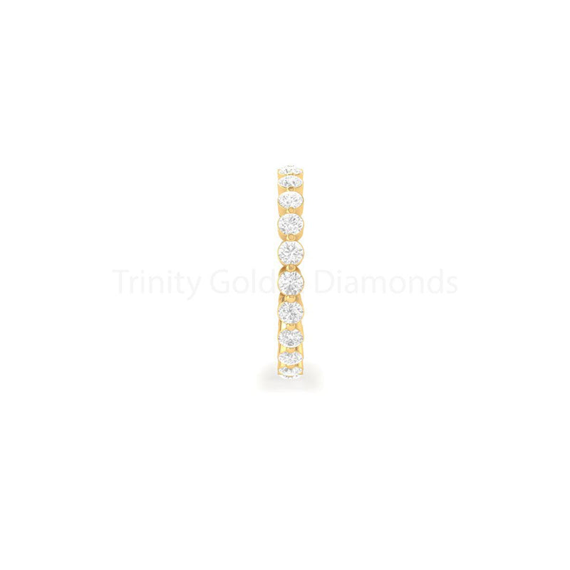 Lab Grown Diamond Eternity Ring for Women • Full Round Eternity Ring • Gold Eternity Ring • Shared Prong Eternity Ring • Gift • Size-5-12US