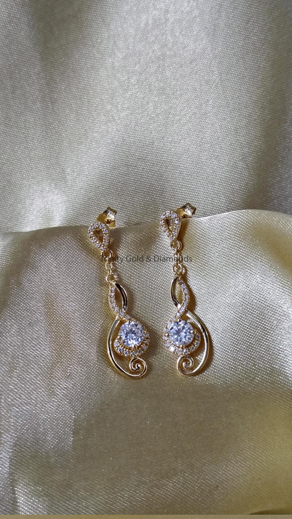 Dangle Earrings For women • Lab Grown Diamond Earrings • Solitaire Earrings • Chandelier • Anniversary Gift for Women • 30mm Long Earrings