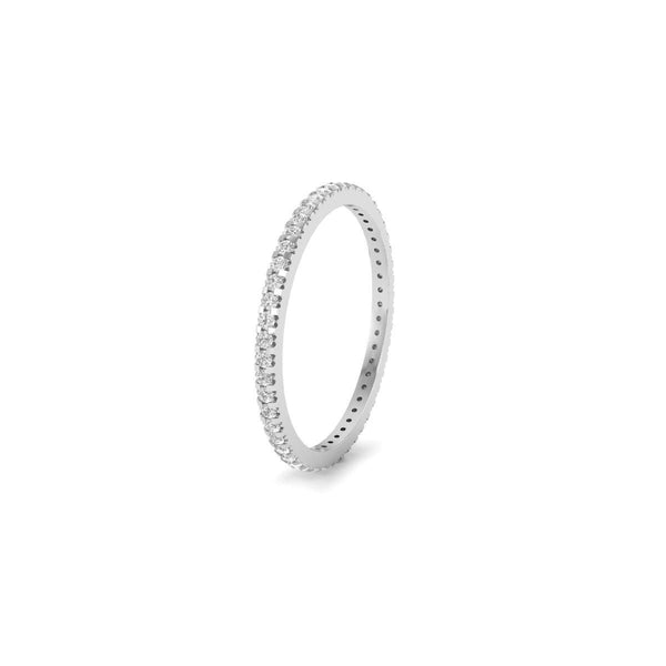 Dainty Eternity Band • 1.20mm Eternity Stacking Ring for Women • Lab Grown Diamond Wedding Band for Women • Stacking Ring • Size-5-12USA